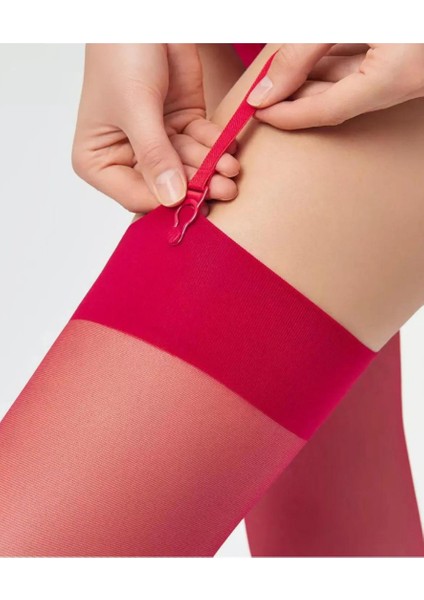 Kadın Kırmızı Düz Jartiyer Çorabı TG270433 fiyatları