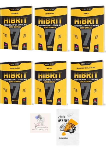 7.sınıf Hibrit Tüm Dersler 6 Kitap Kitap Konu Anlatım+Zihin Deneme+SSSK231