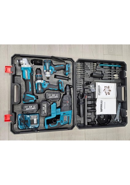 Kimmeer Plus 4'lü Set Şarjlı Kırıcı Hilti 2-26 - 125MM Şarjlı Taşlama - 450NM Şarjlı Somun