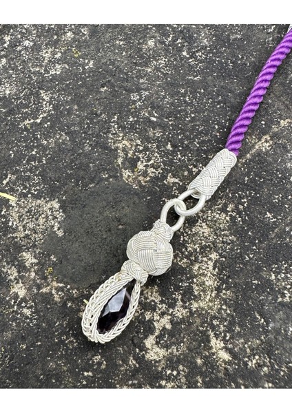 Gümüş Kazaziye Renkli Zirkon Taş Modelli Tekli Kısa Tesbih Püskülü, Küçük Boy Tespihler Için Uygun fiyatları