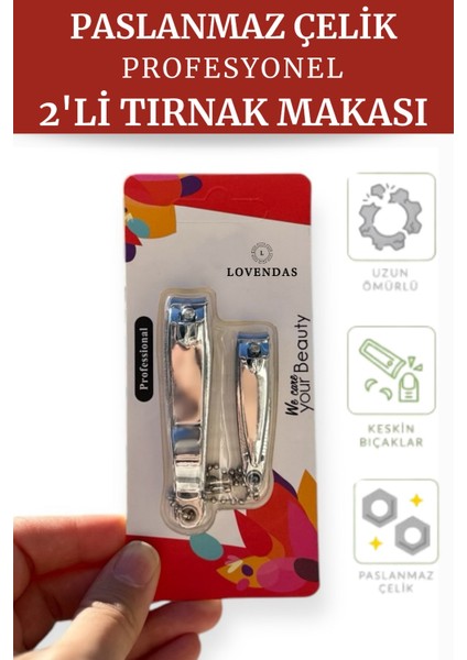 2'li Tırnak Makası Paslanmaz Çelikten Profesyonel Makaslar
