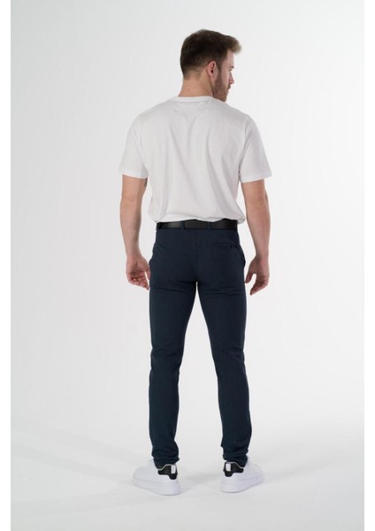 Esnek Kumaş Slim Fit Chino Erkek Pantolon Lacivert modelleri