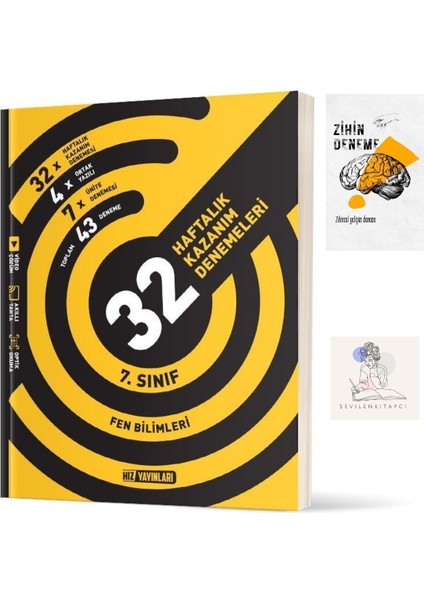 7.sınıf Fen Bilimleri 32 Hafta Denemeleri+Zihin Deneme+SSSK399
