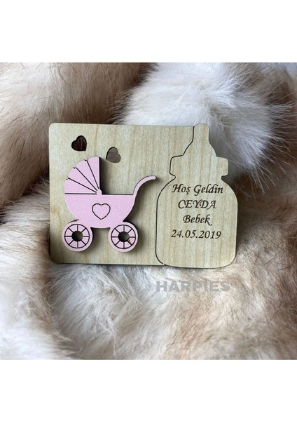 Kişiselleştirilebilir Ahşap Magnet | Kız - Erkek Çocuk Hediyelik | 10' Lu SET|MG2004