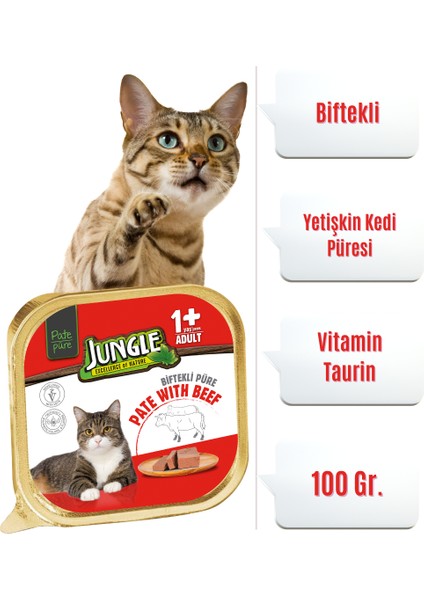 Yetişkin Kedi Püresi Biftekli 100 gr