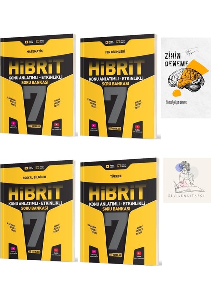 7.sınıf Hibrit M-F-T-S 4 Kitap Konu Anlatım+Zihin Deneme+SSSK195