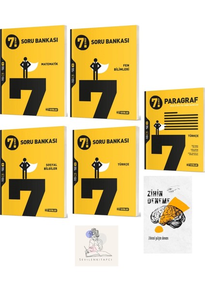 7.sınıf M-F-T-S-P 5 Kitap Soru Bankası+Zihin Deneme+SSSK746