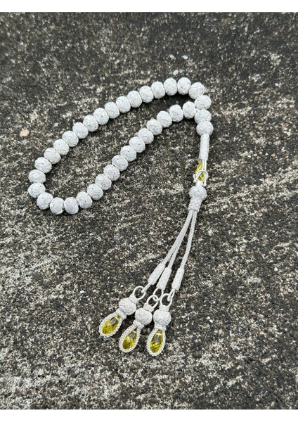 Zirkon Taşlı Gümüş Kazaziye Üç Püsküllü Tesbih fırsatları