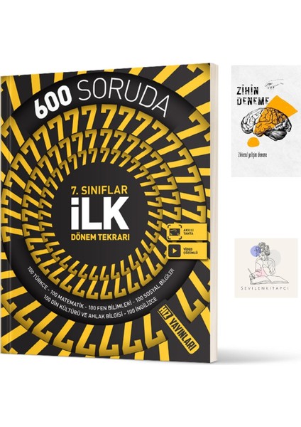 7.sınıf 600 Soruda Ilk Dönem Tekrar Kitabı+Zihin Deneme+SSSK782