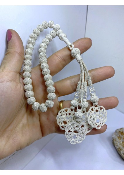 Gümüş Kazaziye El Işçiliği Aşk Düğümü Dört Sallantılı Orta Boy Tesbih- Hediyelik- Özel Ürün fiyatları