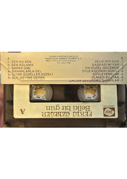 Kaset Ferdi Özbeğen ‎– Belki Bir Gün 1985 Baskı Kaset fiyatları