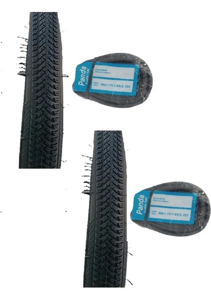 26 Jant 24x1.1/2 (40-584) Bisiklet Dış Lastiği Dc102 X 2 Adet + Panda Iç Lastik Seti