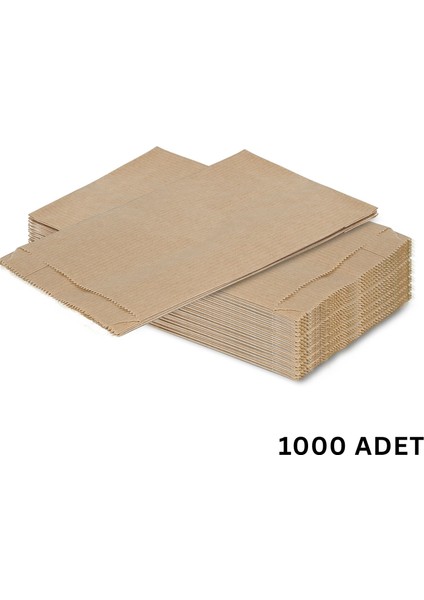 Körüklü Kraft Kese Kağıdı, Çizgili Şamua Kağıt Poşet, Hediye Ambalaj Poşeti, 1000 Adet, 12X28 cm