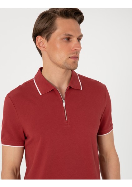 Erkek Nar Slim Fit Polo Yaka Tişört 50307516-VR239 fiyatları