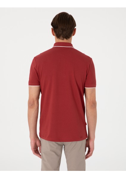 Erkek Nar Slim Fit Polo Yaka Tişört 50307516-VR239 indirimleri
