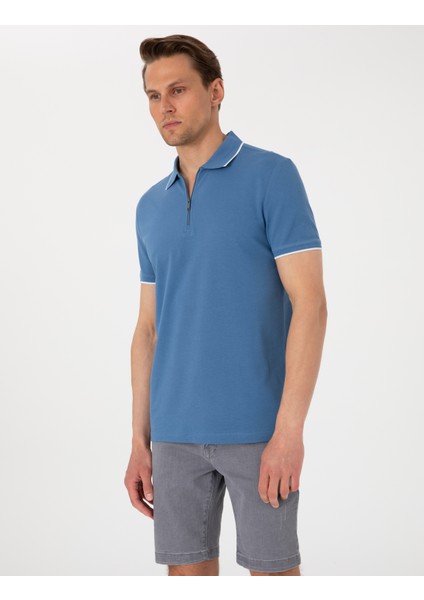 Erkek Koyu Mavi Slim Fit Polo Yaka Tişört 50307516-VR032 modelleri
