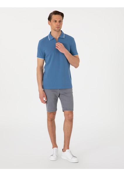 Erkek Koyu Mavi Slim Fit Polo Yaka Tişört 50307516-VR032 fırsatları