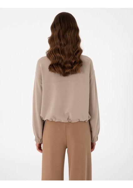 Kadın Kum Comfort Fit Sweatshirt 50301327-VR085