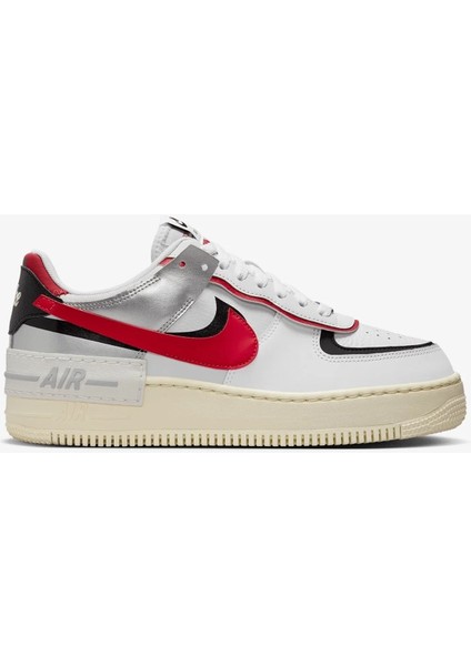 Air Force 1 Shadow Sneaker Günlük Spor Ayakkabı Beyaz Kırmızı