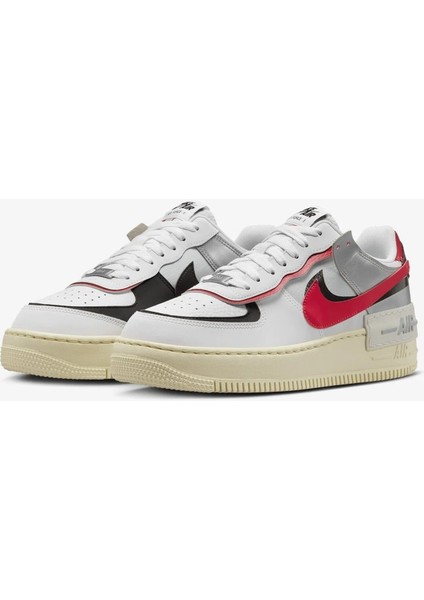 Air Force 1 Shadow Sneaker Günlük Spor Ayakkabı Beyaz Kırmızı modelleri
