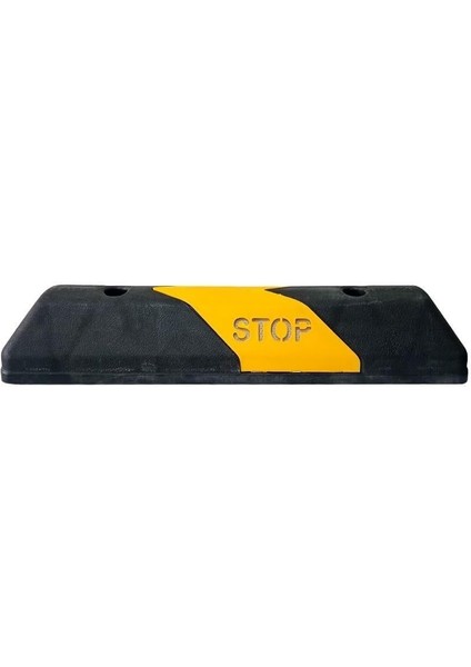 2'li Set Plastik Oto Park Araç Stoperi – 60 cm Siyah-Sarı Kompakt Model