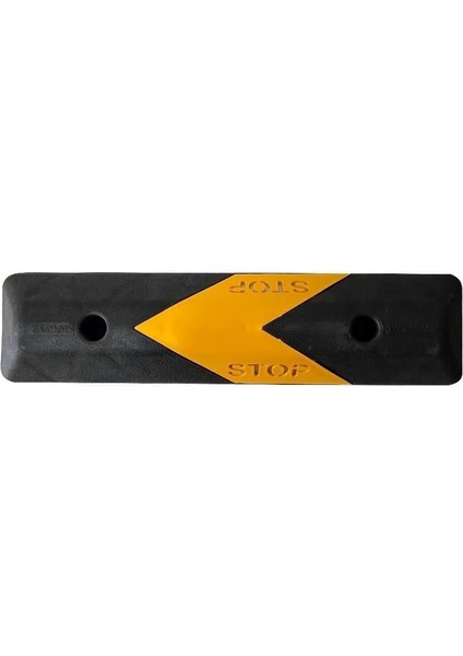 2'li Set Plastik Oto Park Araç Stoperi – 60 cm Siyah-Sarı Kompakt Model