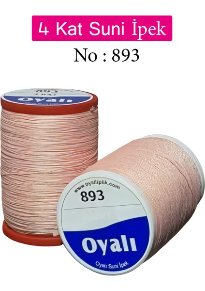Oyalı 4 Kat Suni Ipek Iplik Iğne Oyası Boncuk Ipi Tığ Oyası NO:893