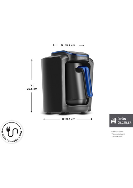 Hatır Neo Türk Kahve Makinesi Azure Blue