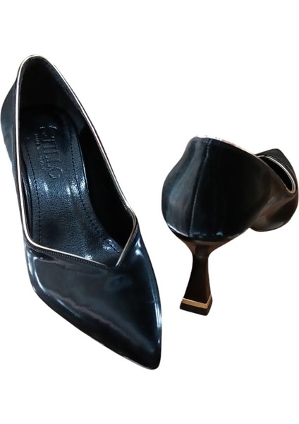 508 Kadın Kadeh Ökçe Kapalı Stiletto Siyah modelleri