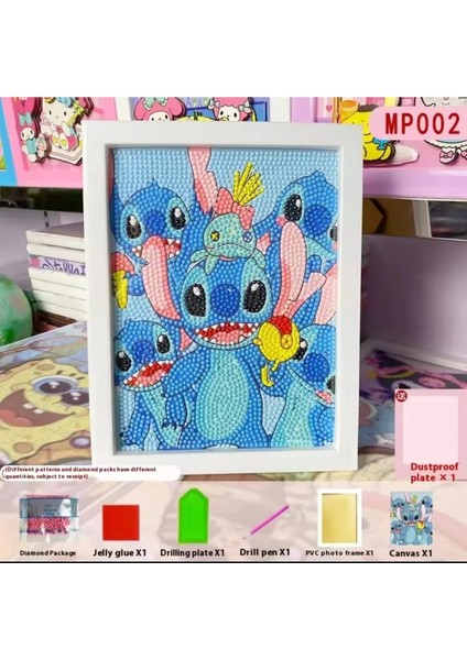 Sanrio Kromi Cinnamorol Stitch Diy Kendin Yap Elmas Boyama Seti No:1 Sevimli Tasarım Hediyelik