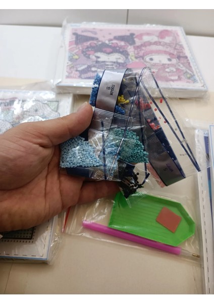 Sanrio Kromi Cinnamorol Stitch Diy Kendin Yap Elmas Boyama Seti No:1 Sevimli Tasarım Hediyelik