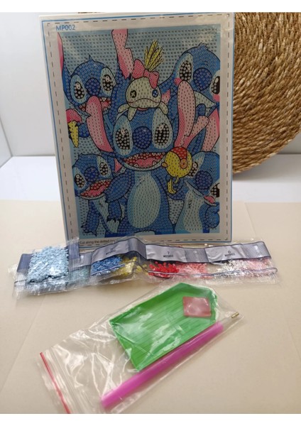 Sanrio Kromi Cinnamorol Stitch Diy Kendin Yap Elmas Boyama Seti No:1 Sevimli Tasarım Hediyelik