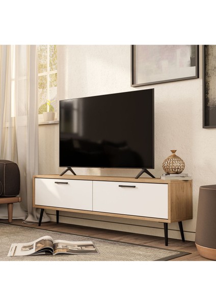 4064 Bold 138 cm Tv Ünitesi Sepet-Beyaz