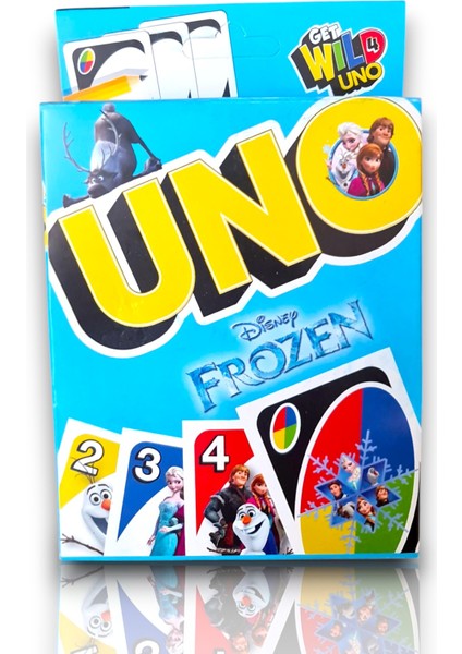 Uno Elsa Frozen Kalın Oyun Kartları 110 Adet