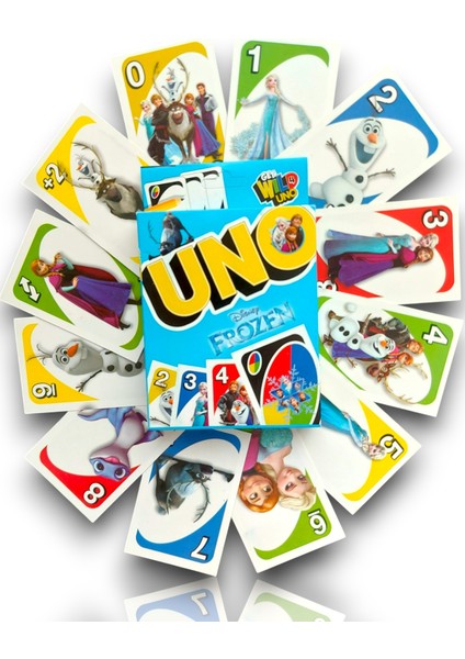 Uno Elsa Frozen Kalın Oyun Kartları 110 Adet
