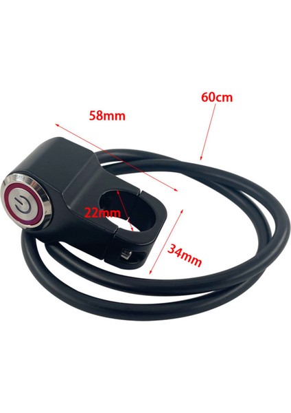 Motosiklet LED Far Aç Kapa Metal Anahtar Tekli Buton Swich 2 Modlu indirimleri