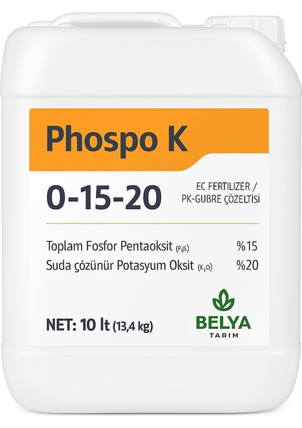 0-15-20 Sıvı Gübre | 10 Lt | Fosfor & Potasyum Takviyesi