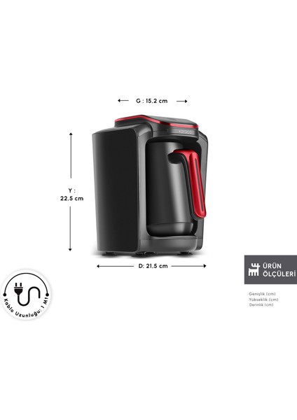 Hatır Neo Türk Kahve Makinesi Cranberry