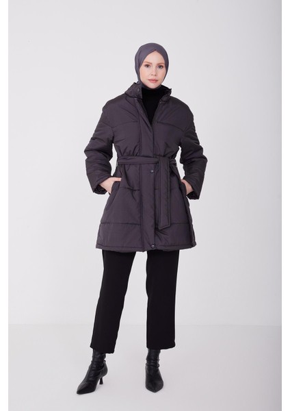 Beli Kuşaklı Şişme Kaban 22K7808 Antrasit fiyatları