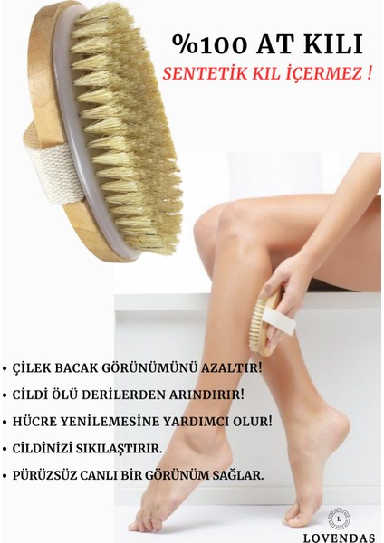 Doğal At Kılı Fırçası % 100 - Selülit Fırçası
