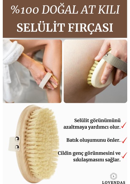 Doğal At Kılı Fırçası % 100 - Selülit Fırçası
