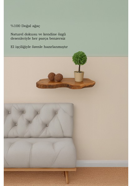 Uçan Raf Ahşap Masif Ofis Mutfak Salon Kitaplık Uyumlu Doğal Dekoratif Gizli Bağlantılı modelleri