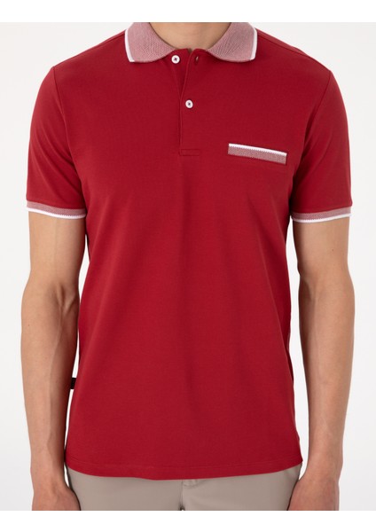 Erkek Nar Çiçeği Slim Fit Tişört 50307562-VR239