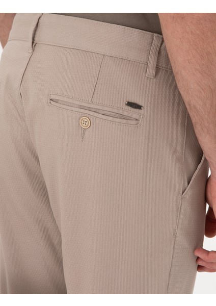 Erkek Bej Slim Fit Kanvas Pantolon 50308077-VR011