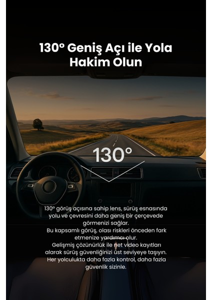 G4 2K QHD / GPS / 4G / Wifi / 140° Geniş Açı / Gece Görüşü / Ön + Arka Kamera / Sim Kartlı Araç Kamerası (2025) + Hafıza Kartı ve Park Kiti Hediyeli