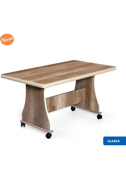 Tekerlekli Mdf Masa Orta Sehpa