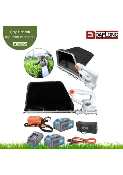 Akülü 1.2 kg 40V 16 Saate Kadar Çalısan Yağmura Dayanıklı Akülü Çantalı Çay Toplama Makinası