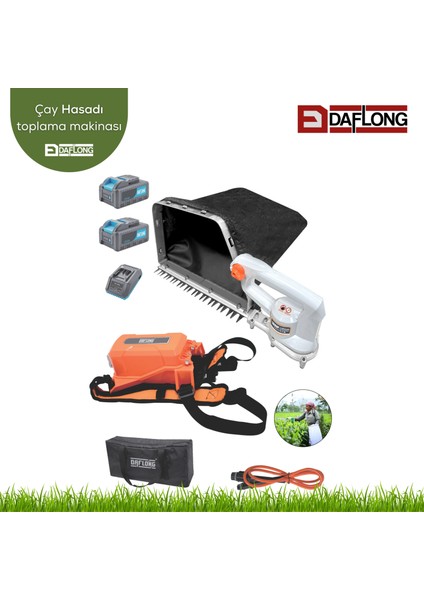 Akülü 1.2 kg 40V 16 Saate Kadar Çalısan Yağmura Dayanıklı Akülü Çantalı Çay Toplama Makinası