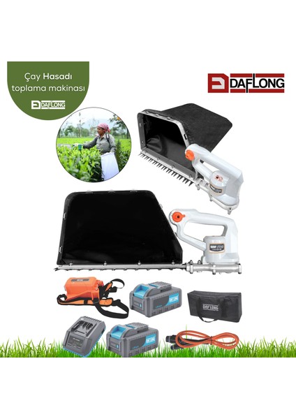 Akülü 1.2 kg 40V 16 Saate Kadar Çalısan Yağmura Dayanıklı Akülü Çantalı Çay Toplama Makinası