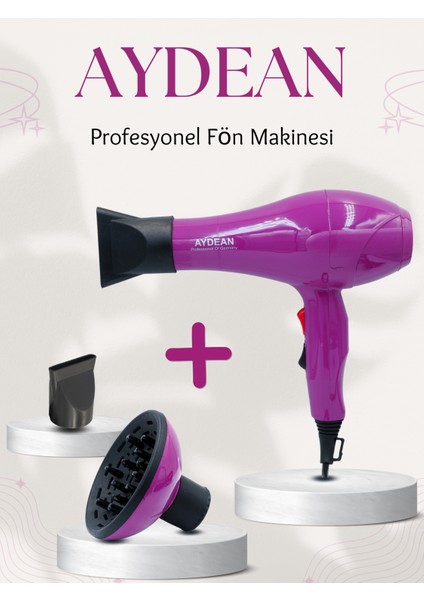 Profesyonel Saç Kurutma Fön Makinası 4200 Mor + R Vigolu
